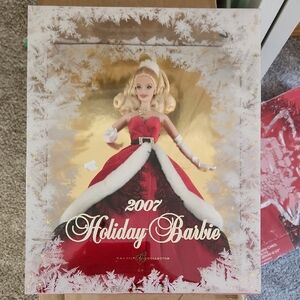 Barbie Holiday Doll in Red and White Gown
